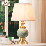 中式陶瓷台灯欧式时尚田园客厅书房台灯美式现代可调光卧室床头灯