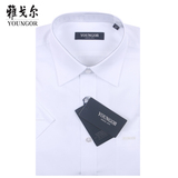 雅戈尔白衬衫新款男士衬衫正品免烫商务工装男士短袖衬衫白衬衣