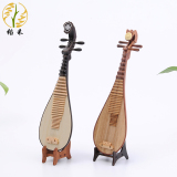 琵琶模型木质工艺品中式古典仿真乐器中国风装饰摆件道具女生礼物