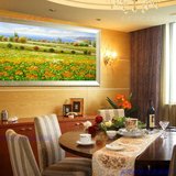 油画风景纯手绘欧式美酒店客厅有框装饰画田园丰收风景油画挂画