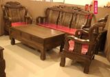 红木客厅组合家具全实木沙发椅厚重款五六八件套 非洲鸡翅木沙发