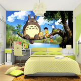 3d卡通龙猫儿童房环保壁纸卧室背景墙壁纸  幼儿园主题墙壁纸壁画