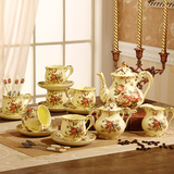 陶瓷欧式茶具套装英式花茶下午茶咖啡具 象牙瓷茶壶茶杯整套装
