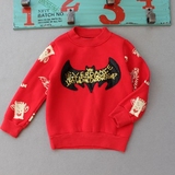 品牌专柜正品2016秋款儿童卫衣范时尚蝙蝠卫衣加绒女童男童卫衣