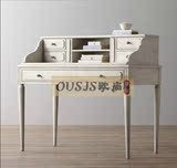 欧美实木家具高档复古做旧法式美式书桌 化妆桌美式仿古写字台