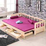 新款实木沙发床1.8米1.5小户型多功能两用可折叠储物宜家双人简约