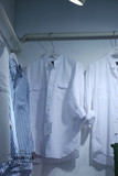 韩国东大门代购 男装 时尚简约 双口袋设计 立领设计 长袖衬衫