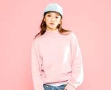 韩国代购chuu官网正品2016春装新款韩版甜美女孩必备粉色卫衣女