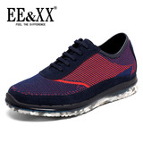 EEXX男士内增高运动休闲男鞋 夏季圆头系带透气男鞋百搭舒适M5757
