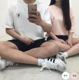 2016夏装韩国女装ulzzang原宿ziPPer软妹刺绣狗狗猫咪短袖T恤