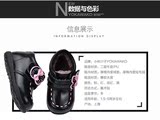 小林川子女童冬季棉皮鞋真皮加绒保暖2016新款儿童棉靴女宝宝棉鞋