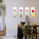 简约现代3d立体墙贴纸贴画仿真花瓶创意卧室温馨客厅背景墙壁装饰