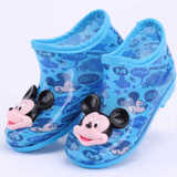 迪士尼儿童雨鞋男童女童叫叫水鞋 米奇卡通防滑低帮胶鞋宝宝雨靴