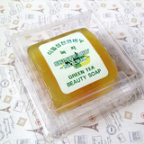 韩国进口绿茶精油皂洁面美容皂手工水晶皂沐浴香皂美白抗老化嫩肤