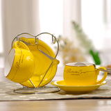 四福 欧式陶瓷咖啡杯套装 创意咖啡杯子陶瓷水杯 情侣对杯马克