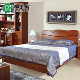 实木床1.8橡木床1.5米双人床家具高箱体储物水曲柳pk榆木正品特价