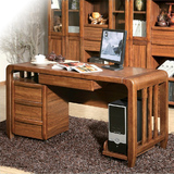好战友中式书桌实木电脑桌家用台式写字桌 办公电脑桌书柜组合