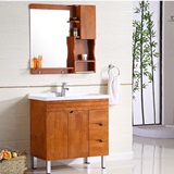 现代橡木浴室柜中式简欧卫浴柜洗手盆柜卫生间洗脸台盆柜组合落地