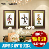 墙蛙 剪纸皮影新中式客厅装饰画民间传统艺术画餐厅挂画卧室壁画