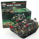 HBB 电动坦克带万向音乐灯光和二只小坦克 儿童模型玩具078遥控车
