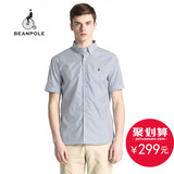 BEAN POLE韩国三星夏季新款男士商务休闲条纹短袖衬衫 BC4B634Z1