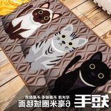 卡乐美卡通可爱猫咪厨房长条地毯防滑卧室床边床前地垫图案脚垫子