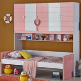 小户型儿童衣柜床单人床套装多功能组合床上下床带柜子储物一体床