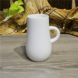 简约创意凉水杯早餐杯骨质瓷杯子超大容量水杯陶瓷带盖马克杯礼品