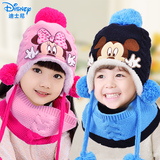 男孩女孩5-6-7-8-9-10-11岁秋冬帽子围巾两件套宝宝围脖加绒加厚