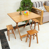 畲竹楠竹折叠桌餐桌简易桌子小方桌饭桌实木折叠小桌子便携式特价