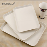 kordco 托盘长方形 茶盘欧式水果盘创意蛋糕托盘塑料餐盘密胺餐具