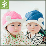 韩国KK树婴儿帽子秋6-12个月 宝宝帽子秋冬1岁-2岁 保暖套头帽潮