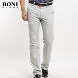 BONI/堡尼男装裤子 春装新款男士中腰直筒商务休闲舒适长裤含棉