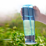 防漏带吸管杯运动水杯 儿童水壶便携成人孕妇创意户外塑料大杯子