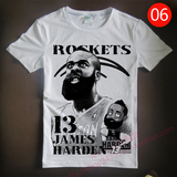哈登T恤 詹姆斯哈登图案莫代尔短袖篮球t恤 质量保证 质量超好
