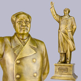 开光毛主席纯铜像全身挥手站像毛泽东雕塑客厅家居装饰品人物摆件