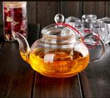 h耐热花茶壶玻璃茶具套装 田园加热过滤煮花草水果下午茶韩式