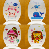 创意家居装饰品厕所卫生间坐便器马桶贴盖贴画卡通防水瓷砖墙贴纸