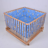欧式实木婴儿多功能安全游戏围栏床可折叠高度可调安全游戏围栏床