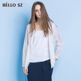 bello sz贝洛安2016春装新品外套女通勤白色薄款时尚外衣女短款