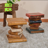 实木凳子 书本立体凳矮凳 换鞋凳儿童方凳 小板凳可爱创意家具