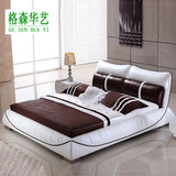 真皮床品牌婚床进口头层牛皮现代皮艺软床双人床储物小户型1.8米