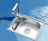 水槽单槽 1.0加厚一体成型 304不锈钢水槽大单槽洗菜盆洗手盘水池