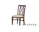 美式乡村餐椅全实木原木椅子简约现代书椅烤漆新古典餐厅组合座椅