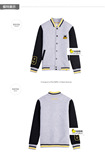 韩国pancoat 2015冬季新品拼色太空棉休闲长袖棒球服外套男女同款