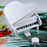 音盒天空之城 生日情人节礼物提供热卖白色三角钢琴音乐盒木制八
