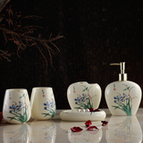 中式陶瓷卫浴五件套洁具洗漱浴室套件卫浴结婚礼物温馨家居套装