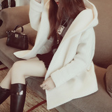 2015冬装新款女装韩版毛呢外套时尚气质大衣潮学院范纯色百搭外套