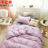 韩式纯棉四件套纯色床单被套床笠儿童学生宿舍全棉床上用品三件套