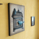 欧式铁艺复古做旧小鸟立体装饰画 客厅餐厅酒吧壁画沙发背景挂画